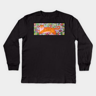 Tiger Painting Kids Long Sleeve T-Shirt